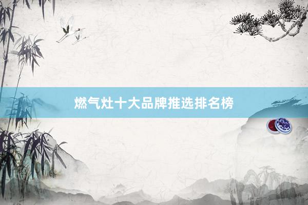 燃气灶十大品牌推选排名榜